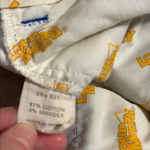 Men’s Loudmouth Golf Blue and White Argyle Golf Pants 34x32 EUC - Picture 5 of 6